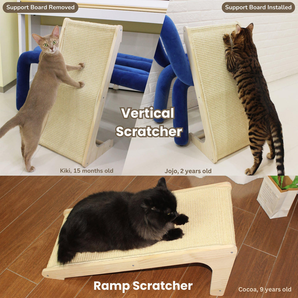 Pawzentic natural New Zealand pine and sisal—eco-friendly materials for durable indoor use.
