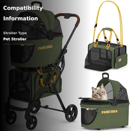 PAWZIDEA airline-approved cat carrier side-entry for easy loading and travel.