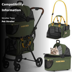PAWZIDEA airline-approved cat carrier side-entry for easy loading and travel.