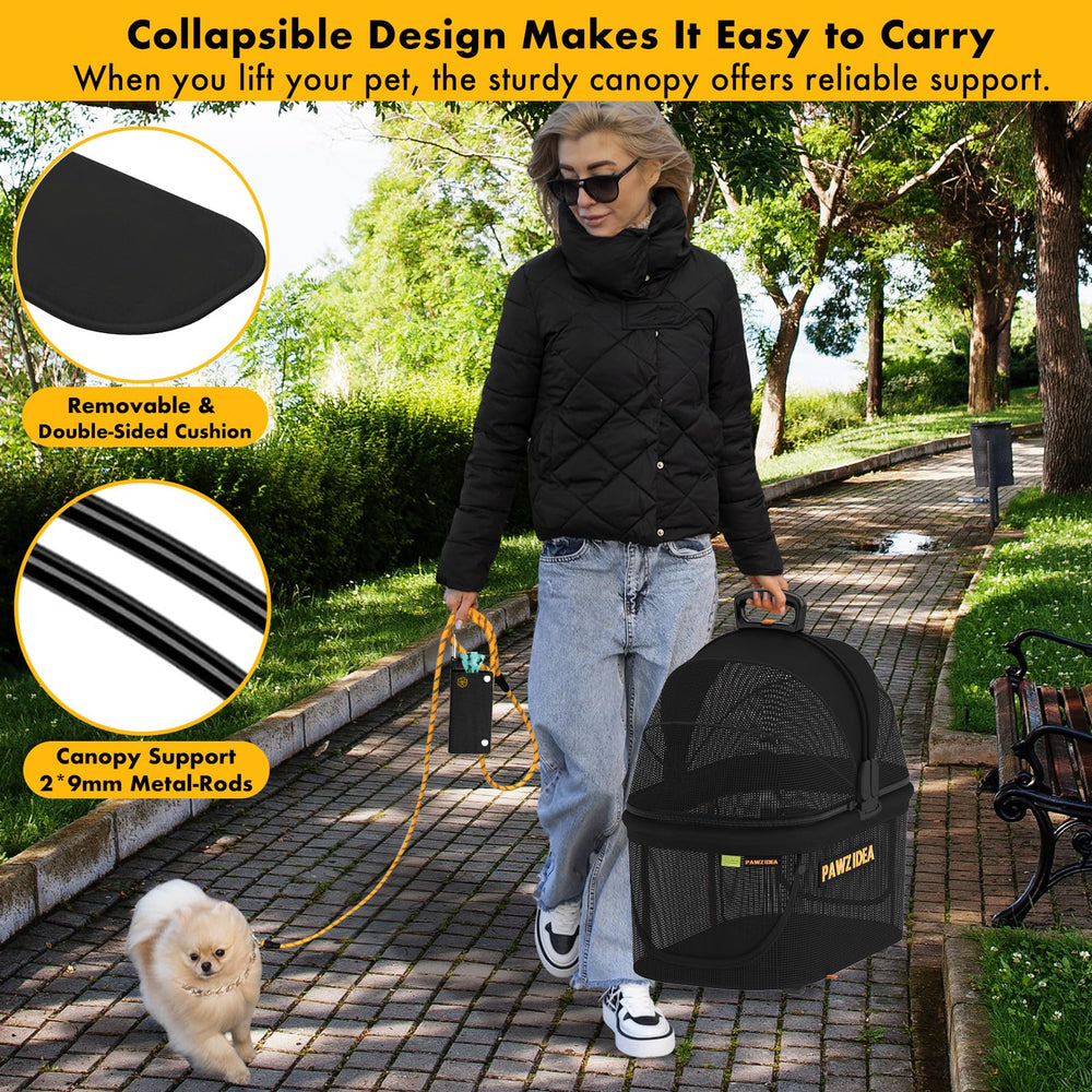 PAWZIDEA all-terrain-wheels-suspension delivers a smooth ride on diverse surfaces