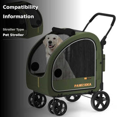 PAWZIDEA all-terrain wheels deliver smooth rides on varied surfaces.