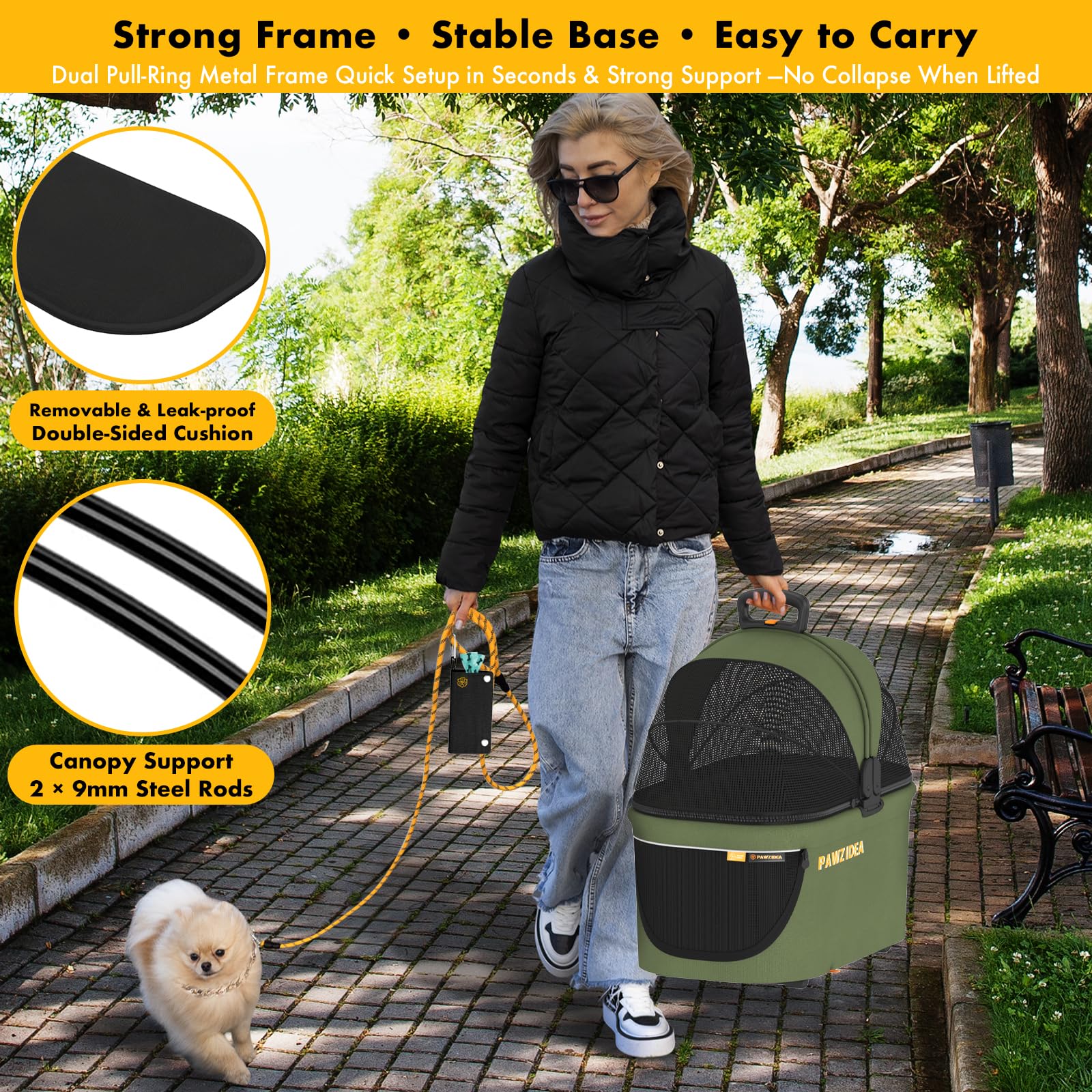 PAWZIDEA anti-gap canopy panels enhancing safety and airflow