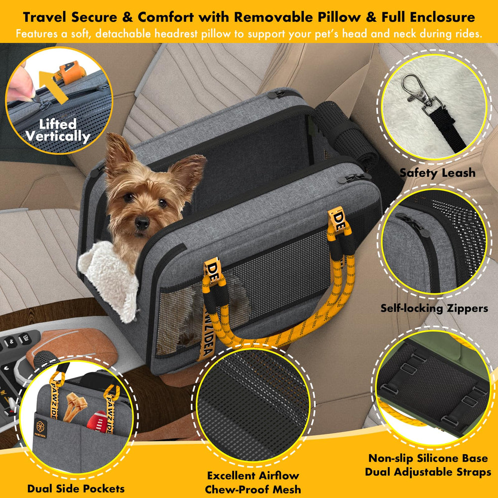 PAWZIDEA 360-degree breathable mesh ensures airflow and visibility for pets.