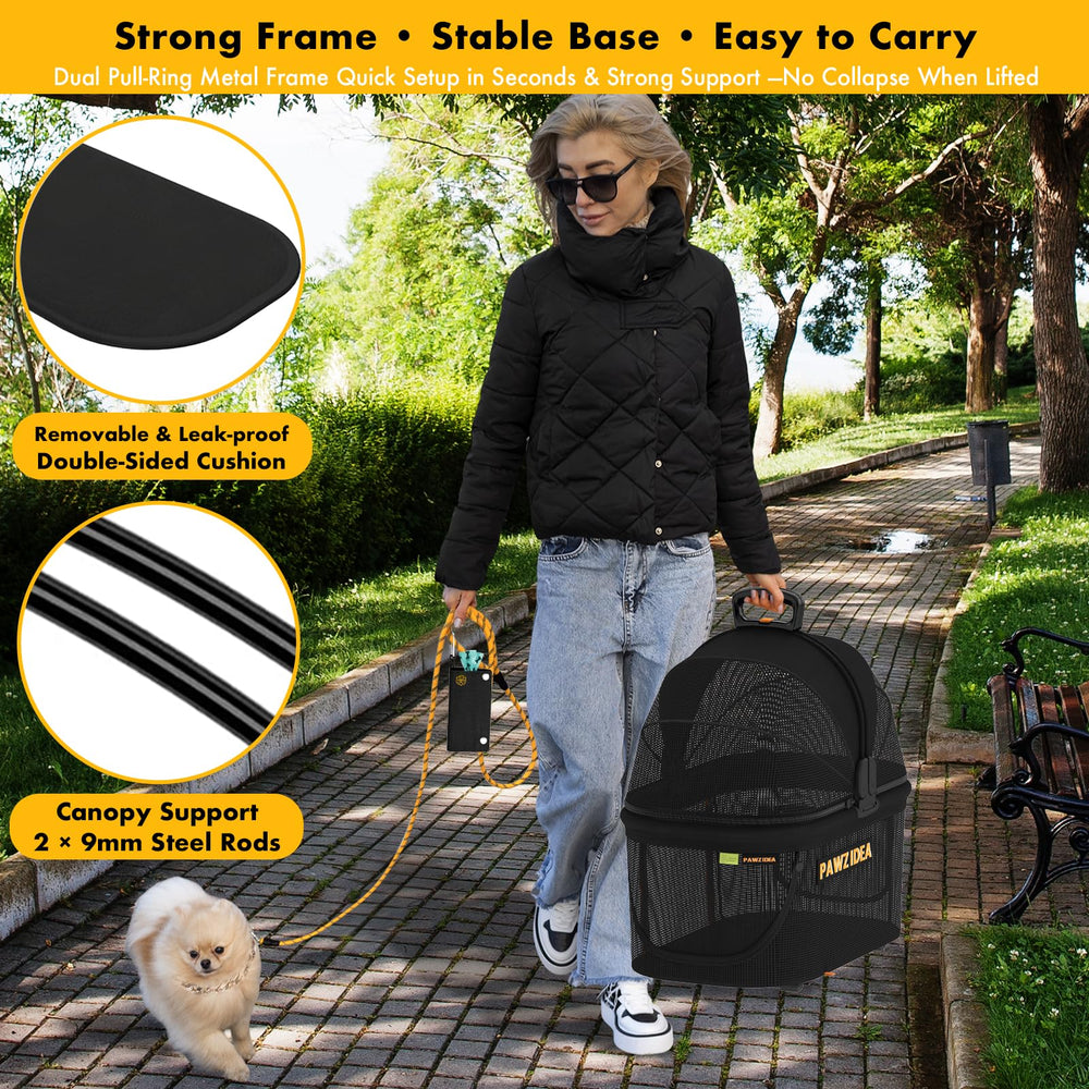 PAWZIDEA breathable mesh provides 360° airflow and comfort for pets.