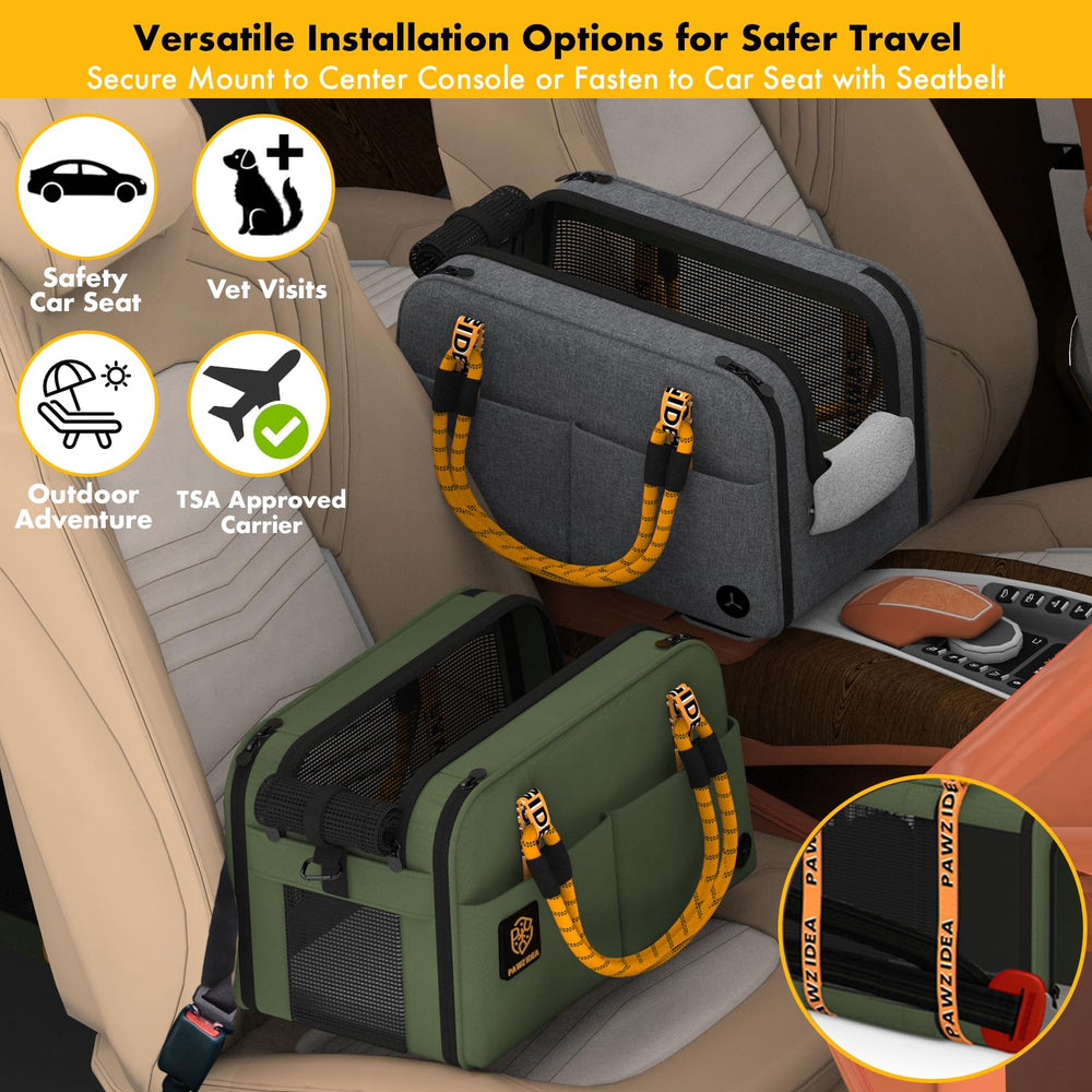 PAWZIDEA center console seat easy-clean materials and removable pad