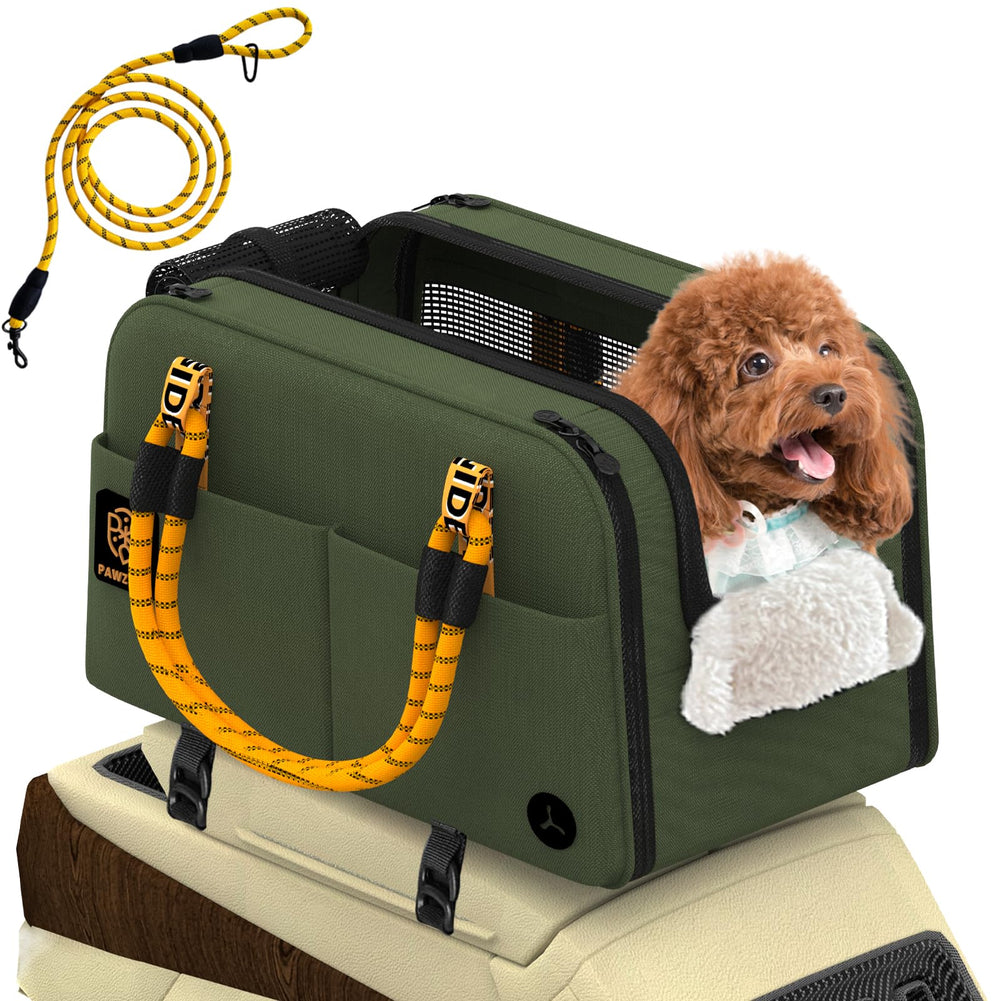 PAWZIDEA center console seat front view elevates small pets for better visibility