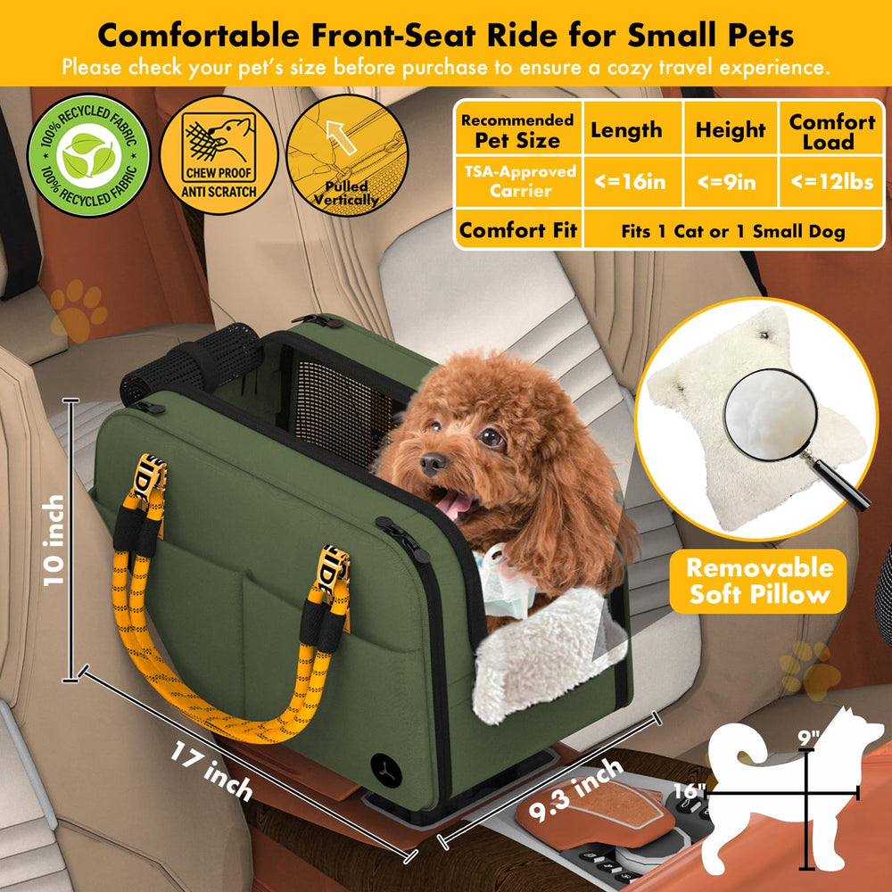PAWZIDEA center console seat side pockets keep treats within reach