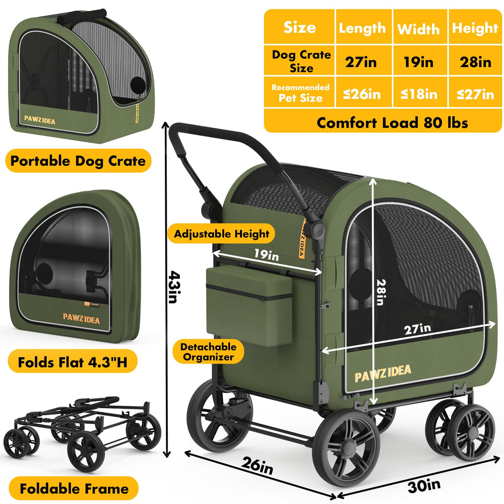 PAWZIDEA detachable car crate in transit for safer car journeys.