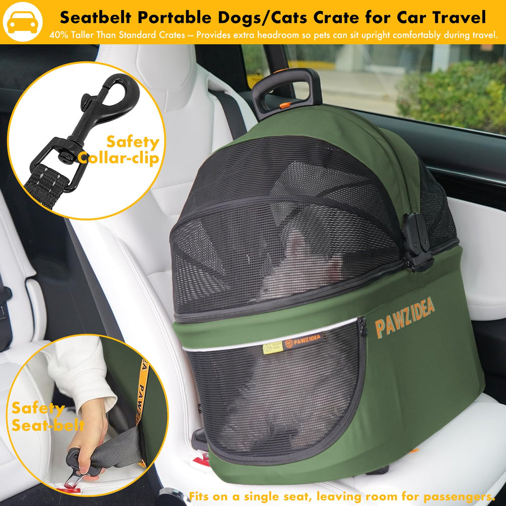PAWZIDEA dual-lock handle enabling quick top-load access