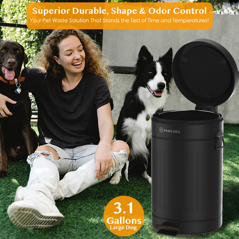 PAWZIDEA durable metal construction withstands outdoor weather and high temperatures.
