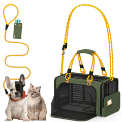 PAWZIDEA expandable pet carrier under-seat expands space for comfortable airline travel
