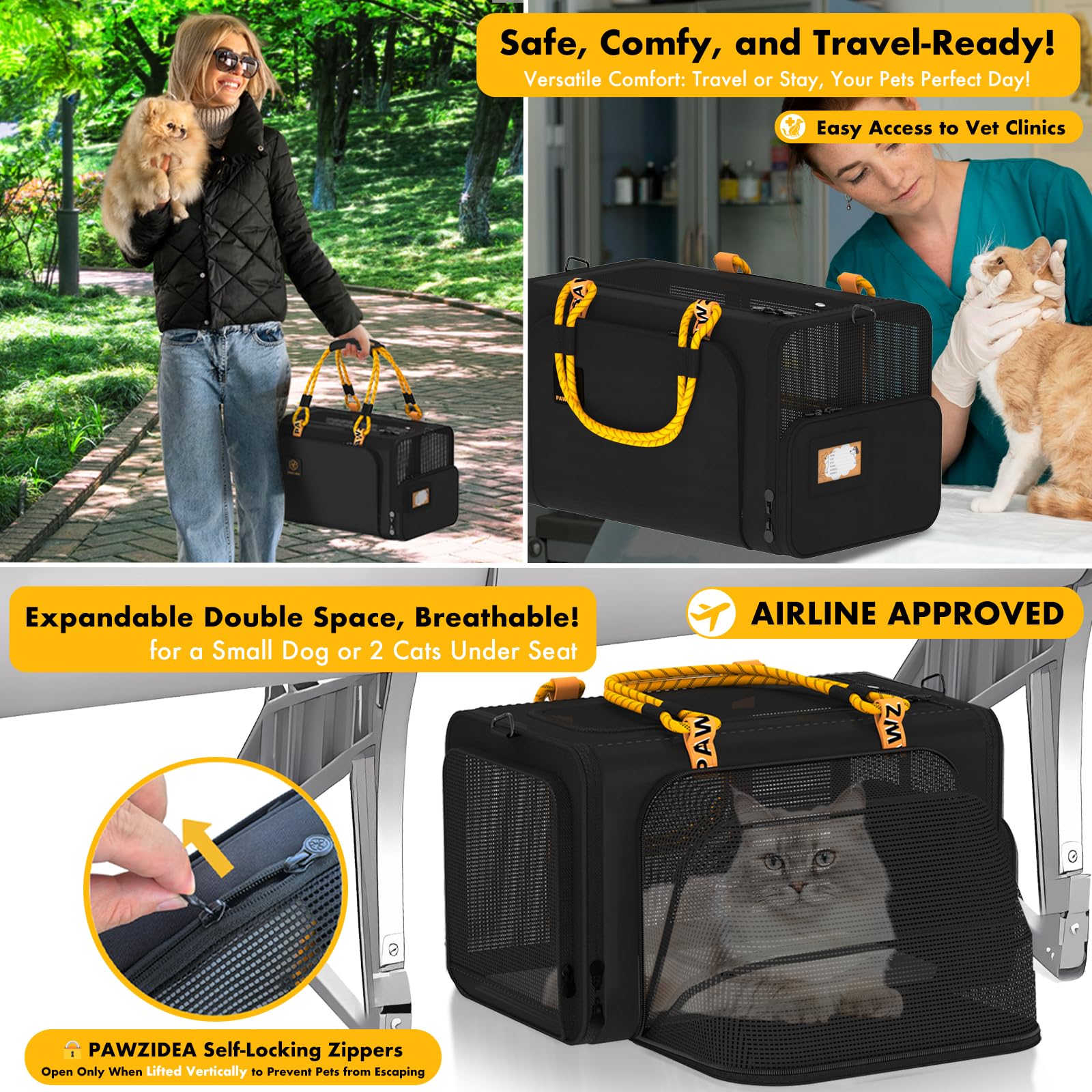 PAWZIDEA fold-flat-storage design simplifies packing when not in use.