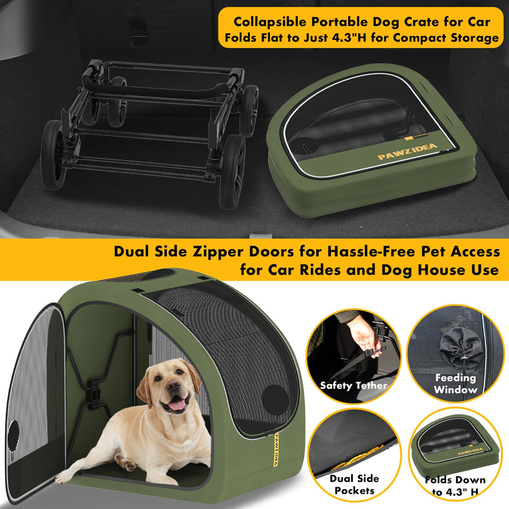 PAWZIDEA foldable design saves space in trunks and closets.