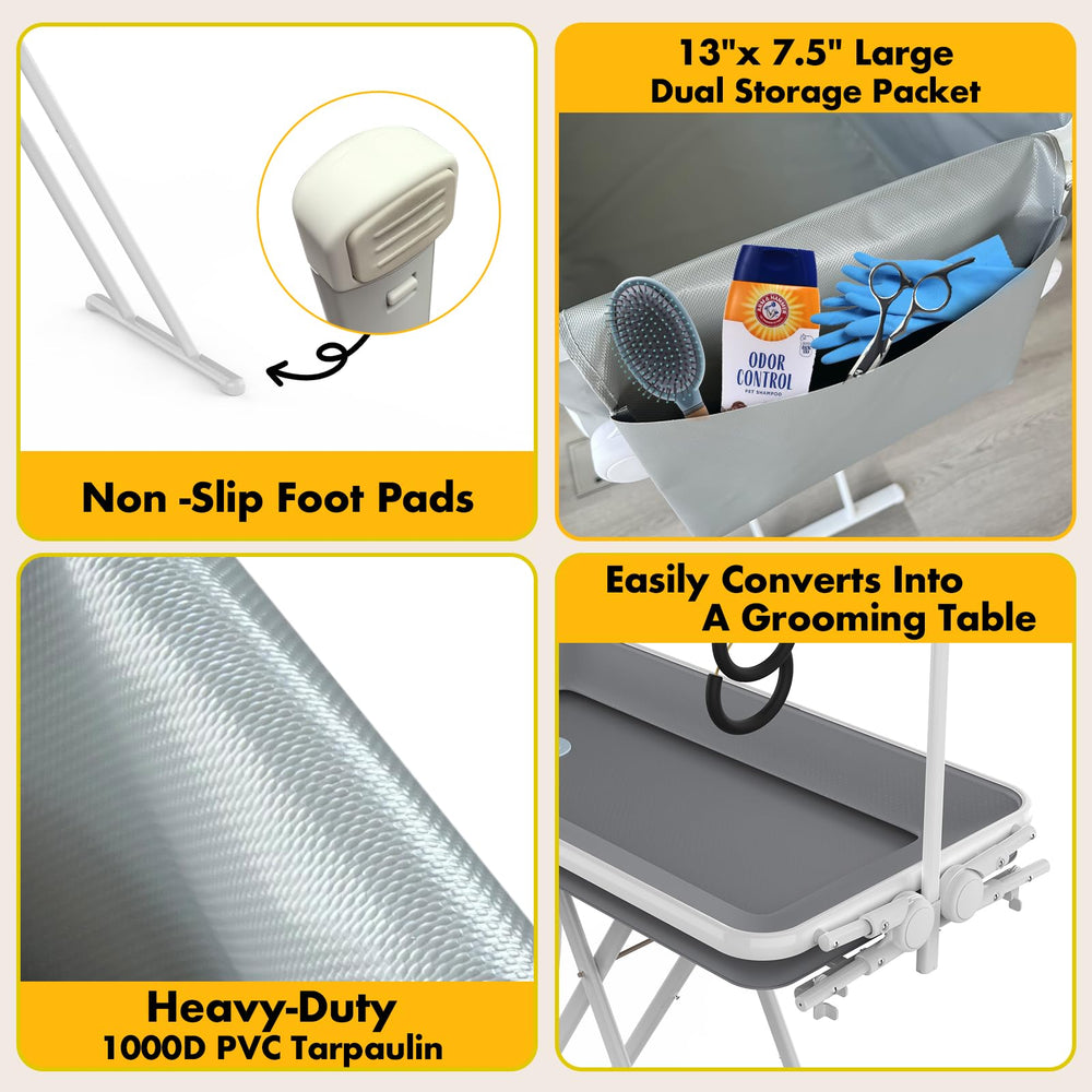 PAWZIDEA heavy-duty PVC tarpaulin stands up to paws and playful baths