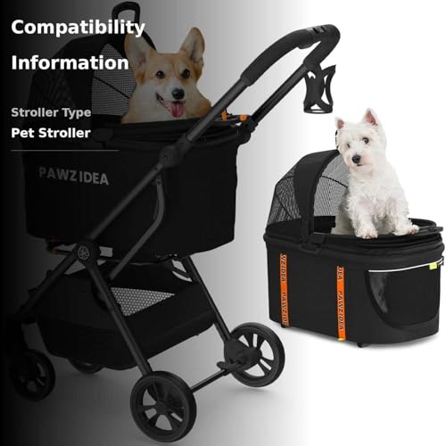 PAWZIDEA breathable interior with chew-proof mesh and full visibility.
