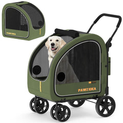 PAWZIDEA large dog stroller frame for quick assembly and on-the-go travel.