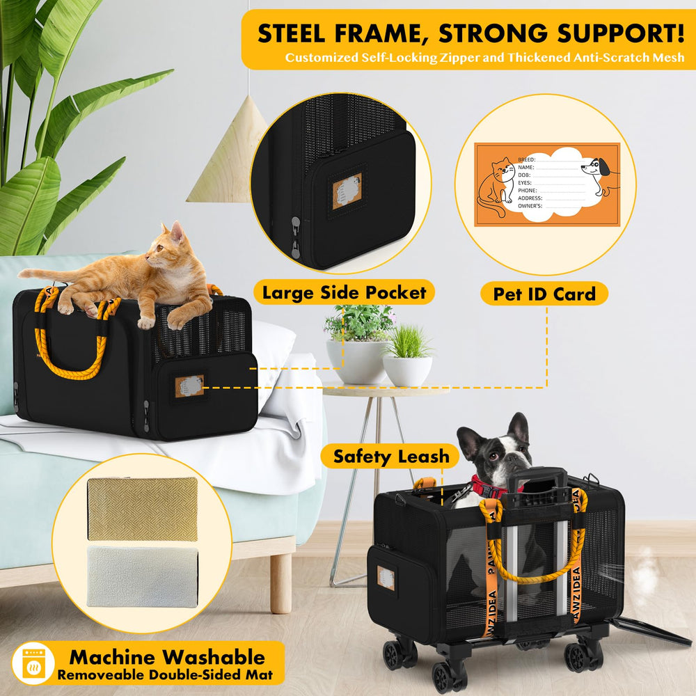 PAWZIDEA leak-proof-bottom-pad shields surfaces during outdoor trips.