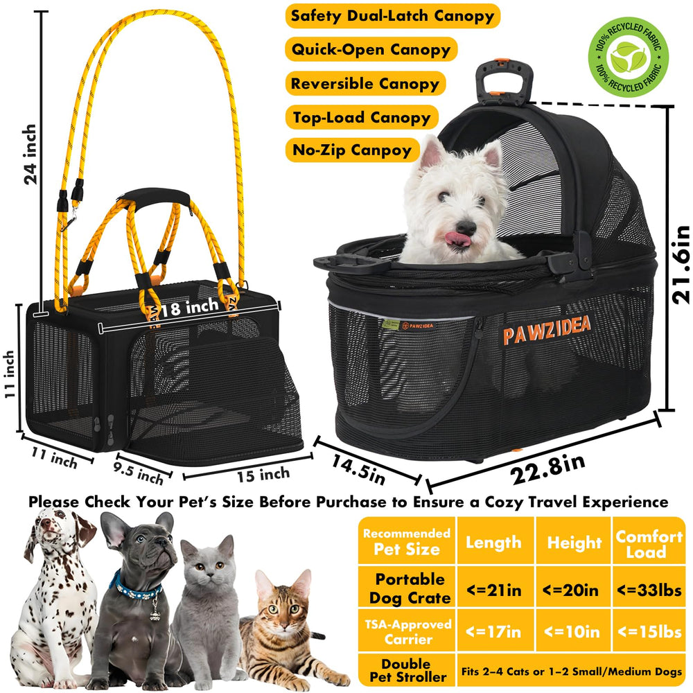 PAWZIDEA lightweight-foldable-frame makes storage easy after outdoor walks