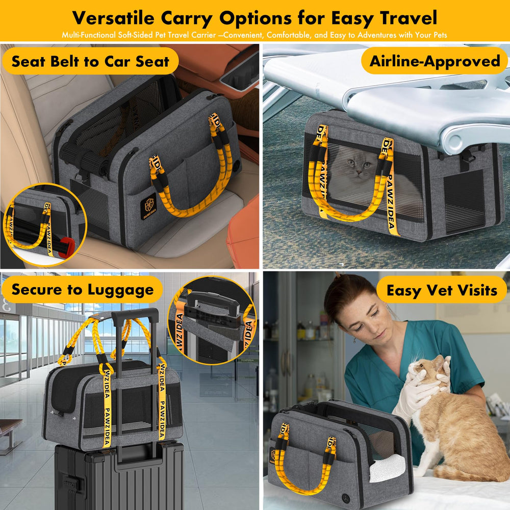 PAWZIDEA luggage-handle strap for easy airport handling.