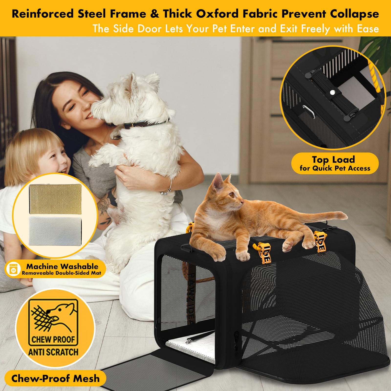 PAWZIDEA luggage-strap-compatibility supports hands-free airport navigation with carry-on bags.