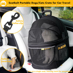 PAWZIDEA no-zip top-load canopy highlights quick access and easy setup.