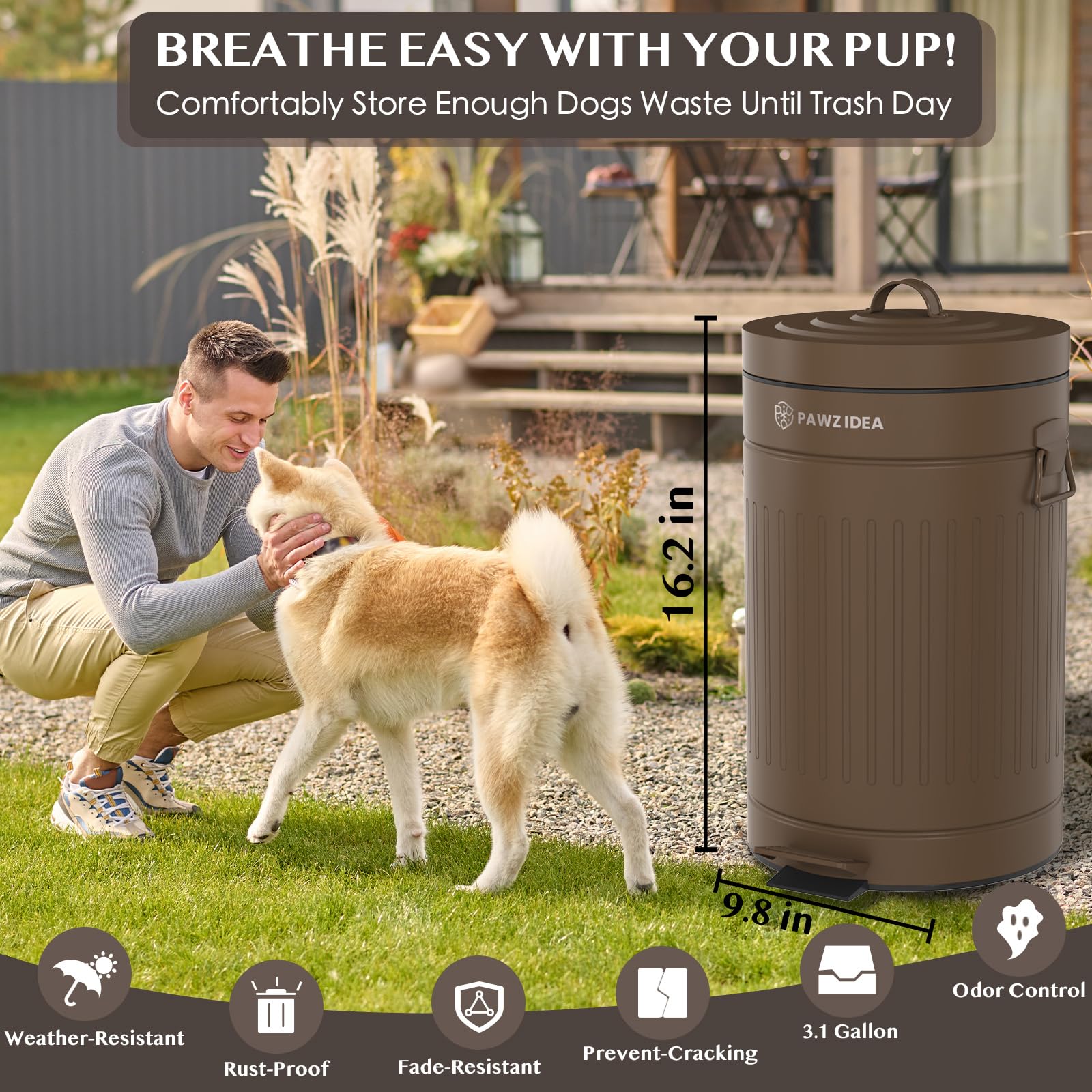 PAWZIDEA BPA-free interior supports safe handling and easy maintenance.