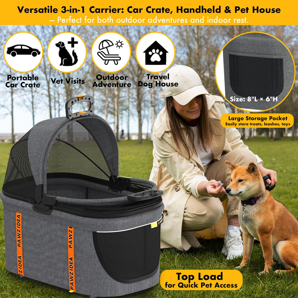 PAWZIDEA removable cushion is machine-washable and leak-proof for easy cleanup