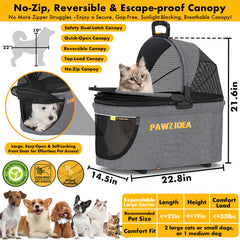 PAWZIDEA portable crate top-load canopy opens with one hand and blocks sun