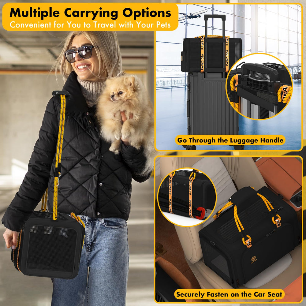 PAWZIDEA reinforced-steel-frame keeps structure stable for small pets.