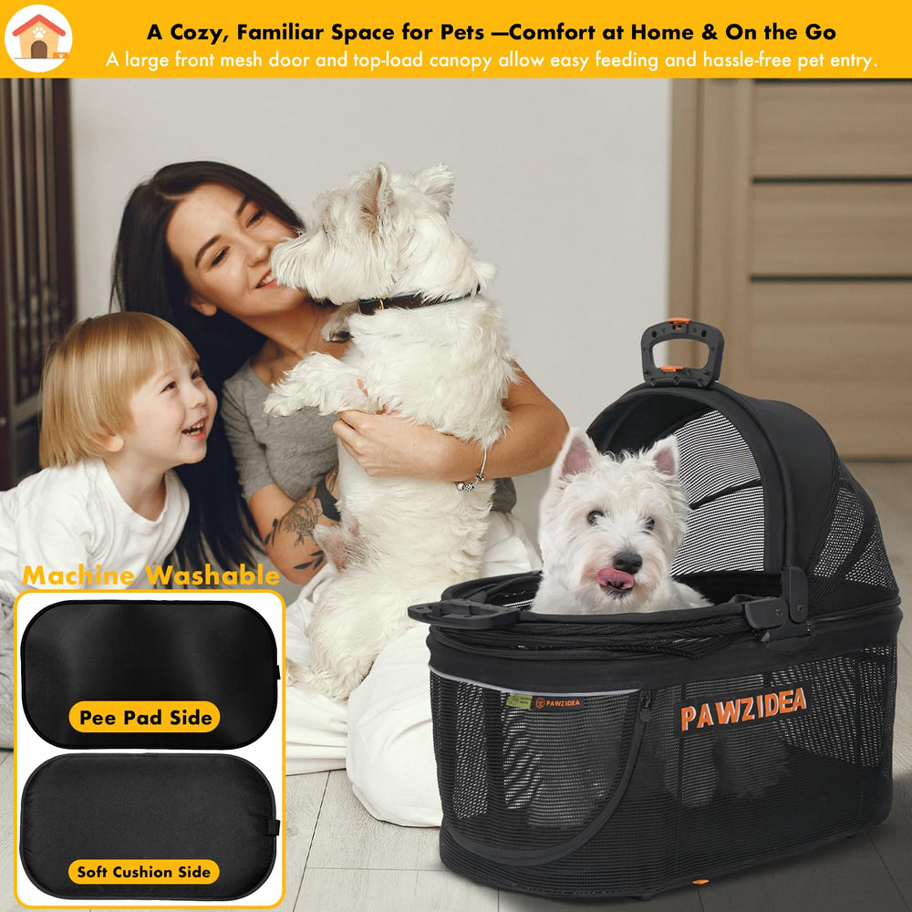 PAWZIDEA removable machine-washable cushion keeps seats clean.