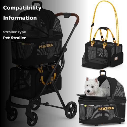 PAWZIDEA TSA-airline-approved-carrier front-zip for easy pet access during travel