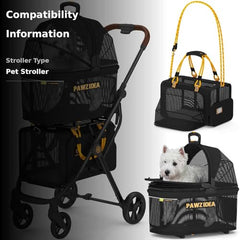 PAWZIDEA TSA-airline-approved-carrier front-zip for easy pet access during travel