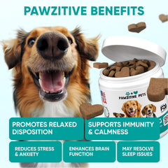 Pawzitive Pets melatonin chamomile ingredients highlighting sleep support