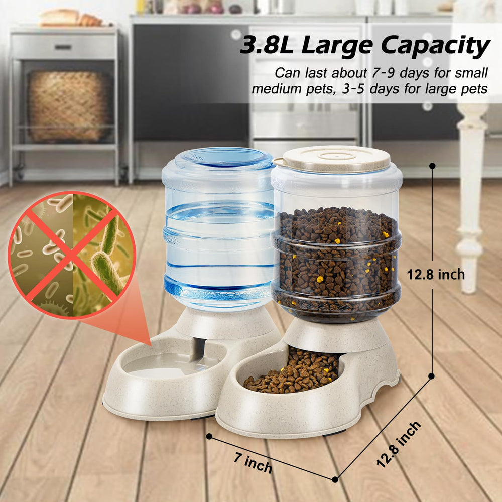 Pawzone automatic feeder cream features side handles for easy lifting