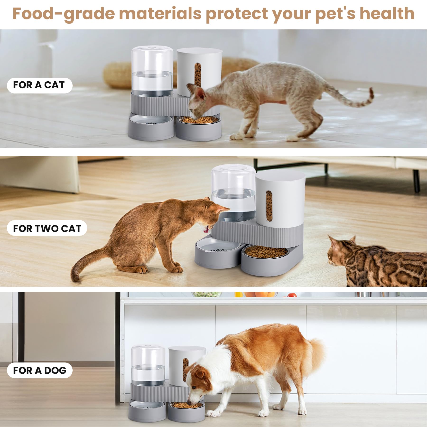 Pawzone quiet flow design grey reduces noise for calm pet time