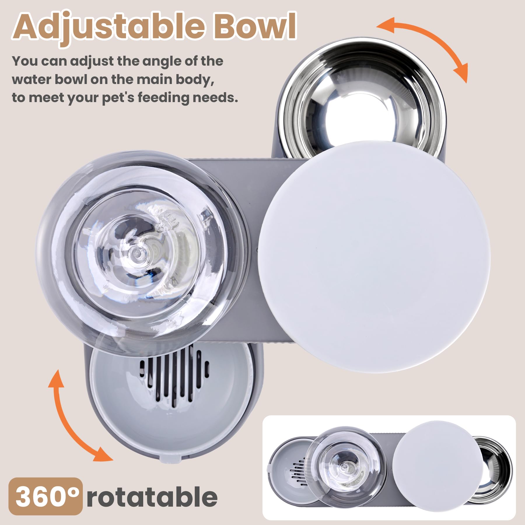 Pawzone stainless steel food bowl grey offers durable, pet-friendly feeding