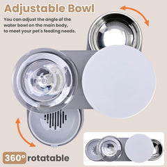 Pawzone stainless steel food bowl grey offers durable, pet-friendly feeding