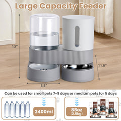 Pawzone water dispenser bucket grey provides clean drinking water without daily refills