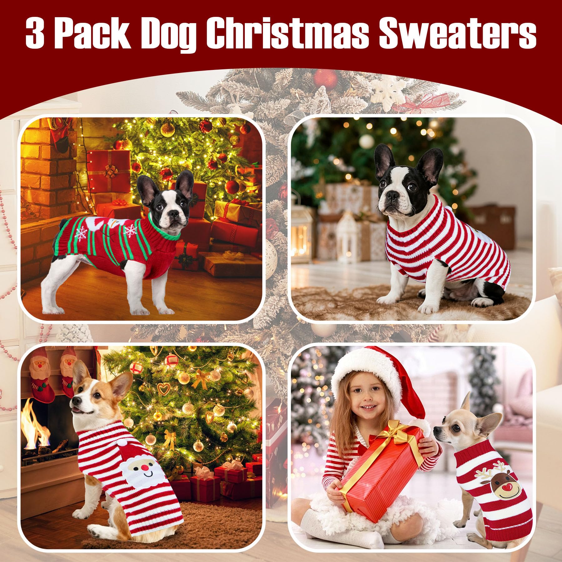 PAYHTOW reindeer-pattern sweater adds holiday charm to outfits.