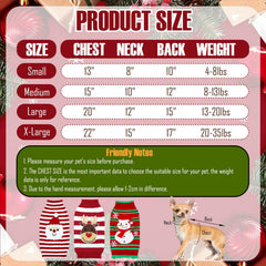 PAYHTOW snowman-pattern Christmas sweater keeps dogs warm during winter gatherings.