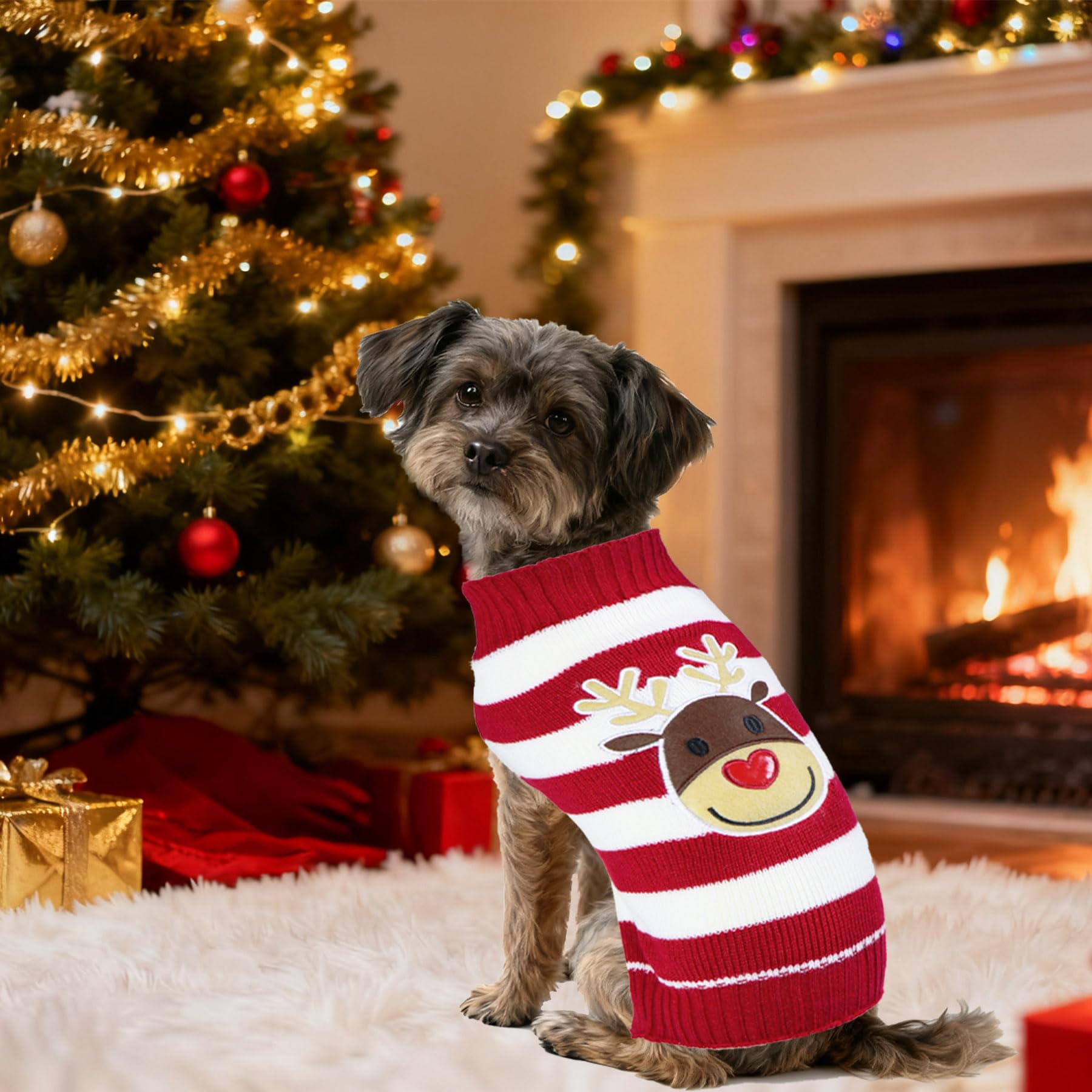 PAYHTOW model wearing sweater shows easy on/off and comfort.
