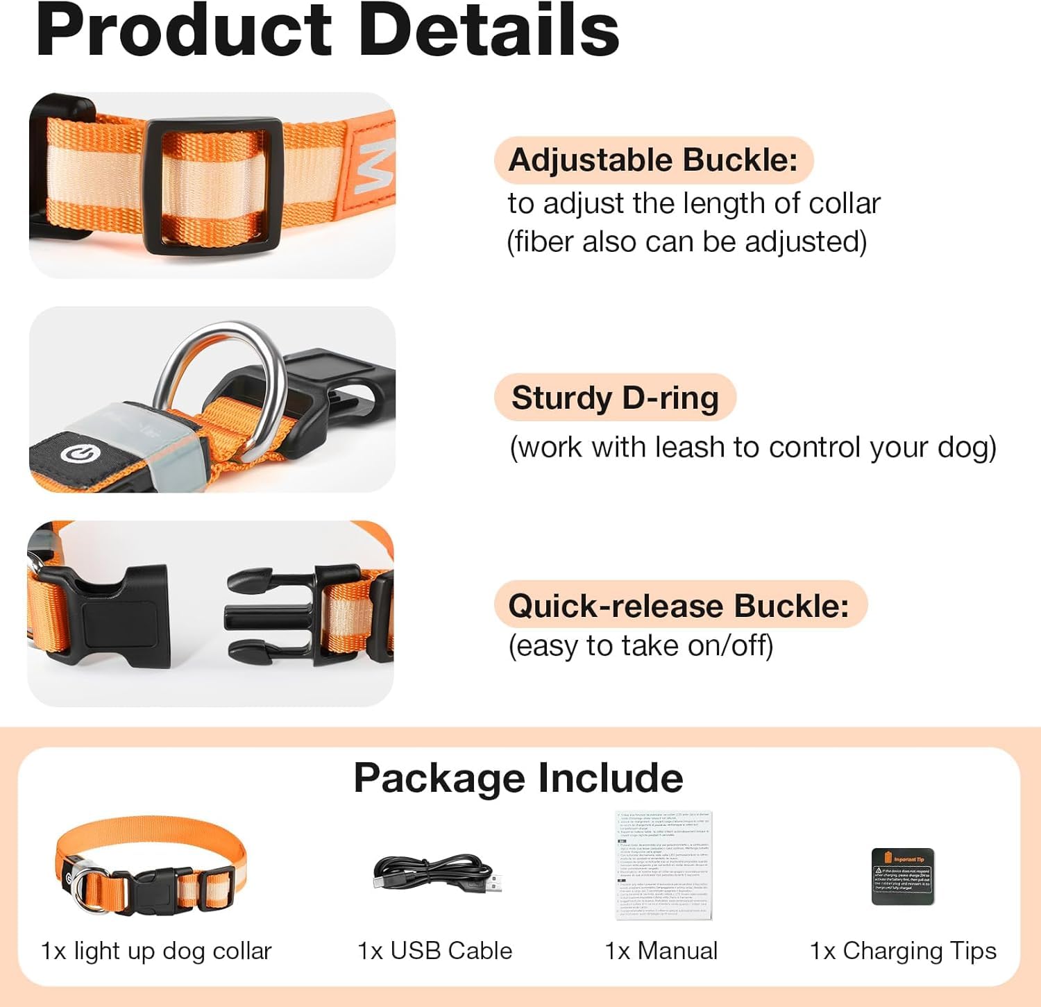 PcEoTllar durable polyester collar with strong stitching and fit