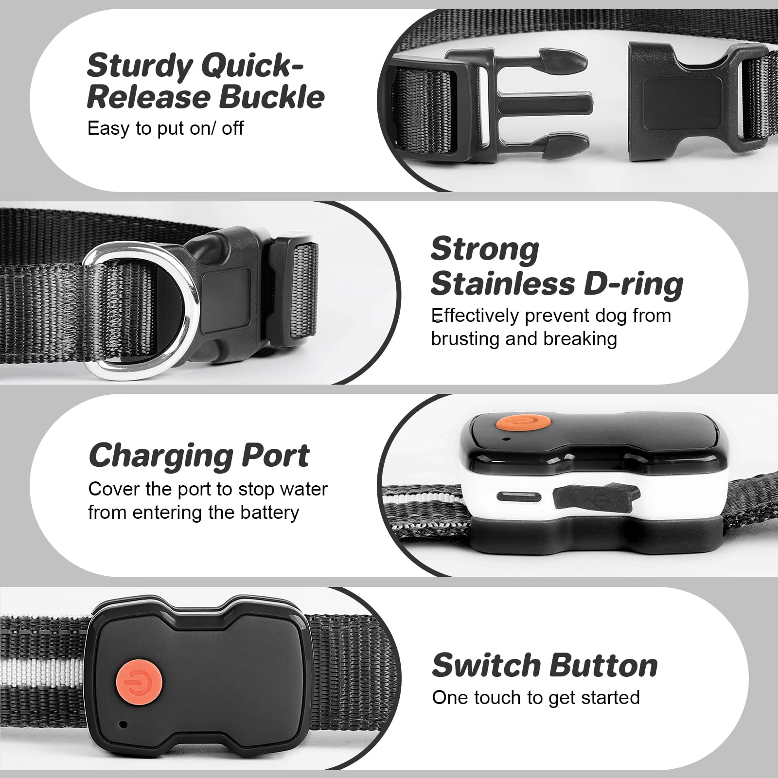 PcEoTllar light-up dog collar waterproof use in rain