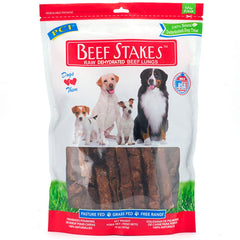 PCI Beef Stakes 1lb bag; natural dog treat for training rewards.