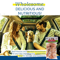 PCI Cow Bones USA-made label emphasizes quality and safety for dogs.