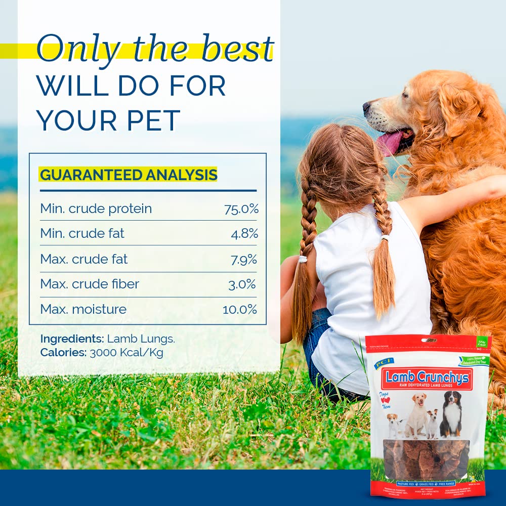 PCI Lamb Crunchys resealable bag keeps treats fresh between uses.