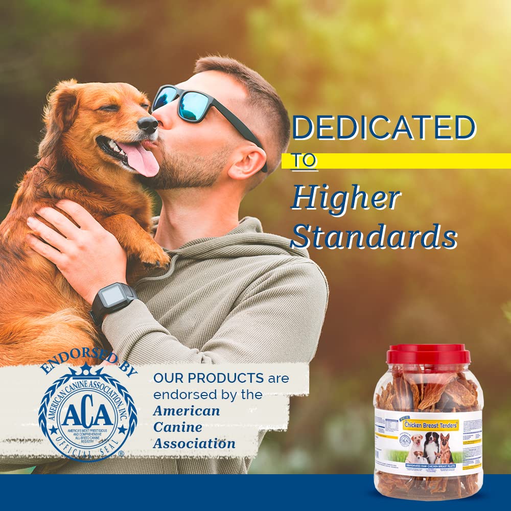 PCI Pet Center Inc. Chicken Breast Tenders dog enjoying treat demonstrates palatability and use as reward