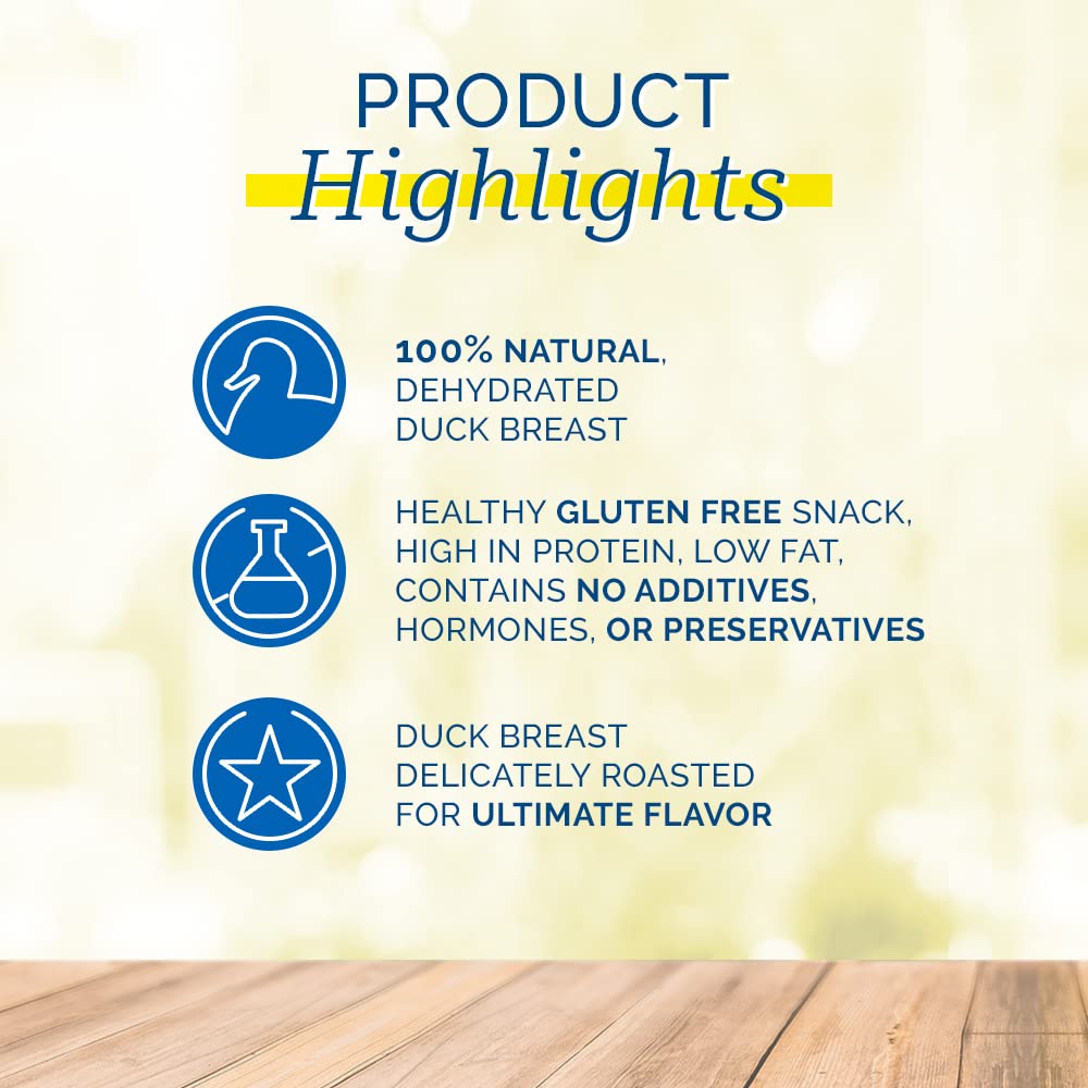 PCI Quackers raw dehydrated duck-breast highlights a single-ingredient protein snack.