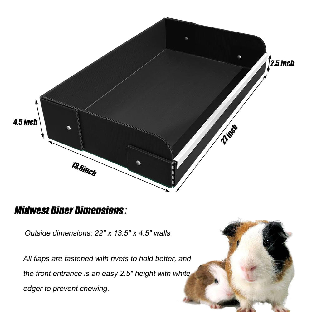 pcprbfk guinea pig litter box front view shows easy access for quick cleanup.