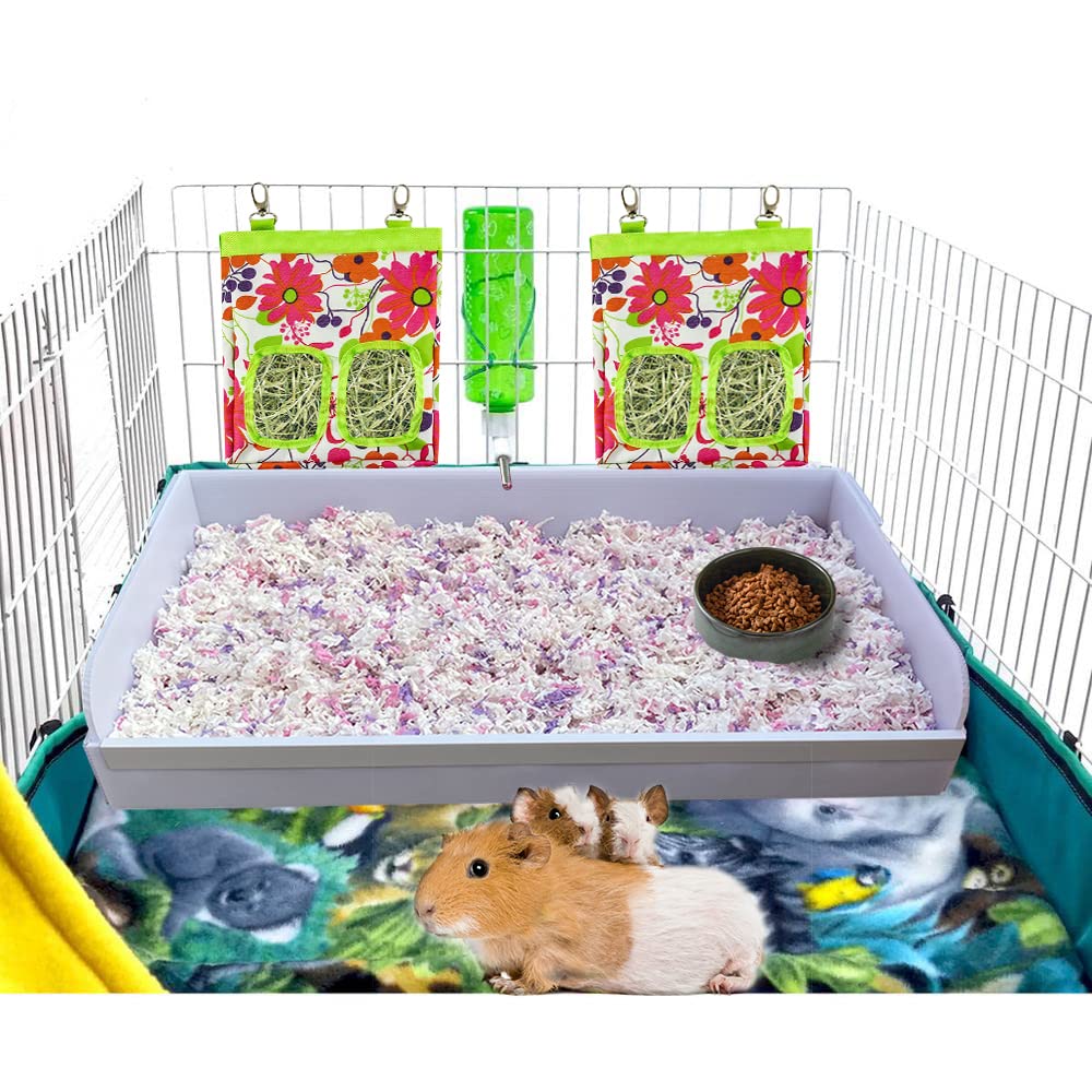 pcprbfk Midwest Guinea Pig Cage Layout with Bedding highlights organized space